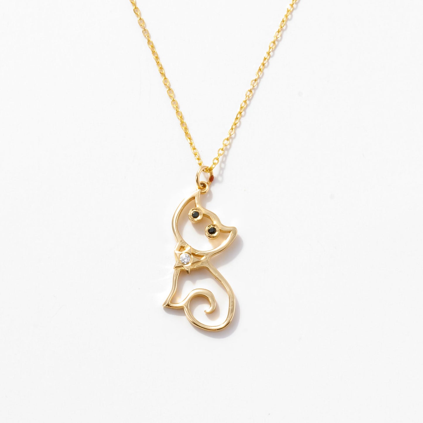 Diamant Kitty Katze Halskette