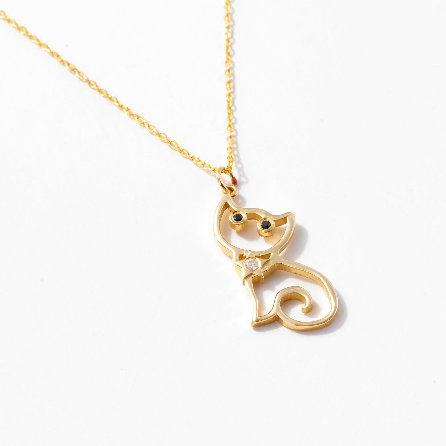Diamant Kitty Katze Halskette