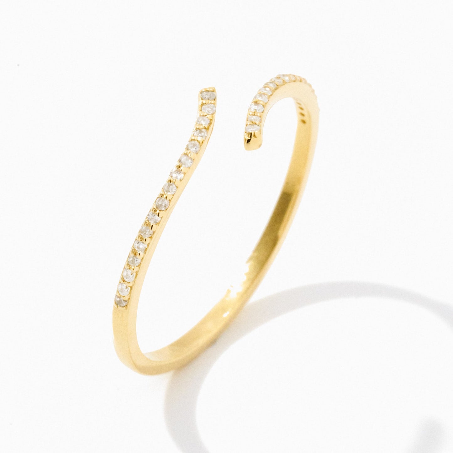 Offener Diamant-Krallenring