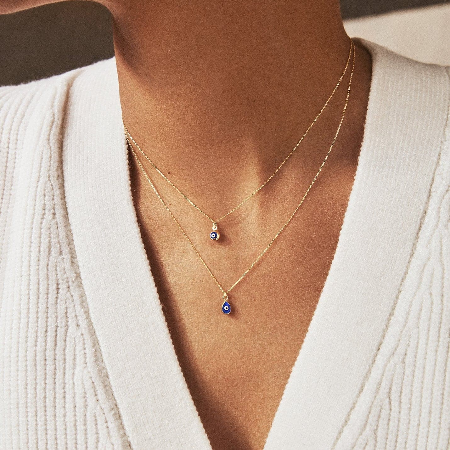 Evil Eye Ball Anhänger Halskette