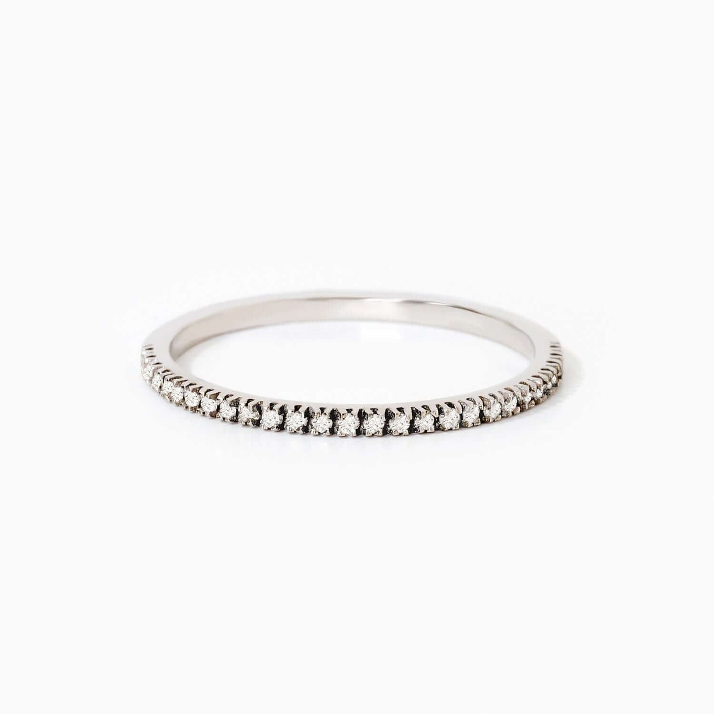 Bague demi-éternité diamant en or massif 585