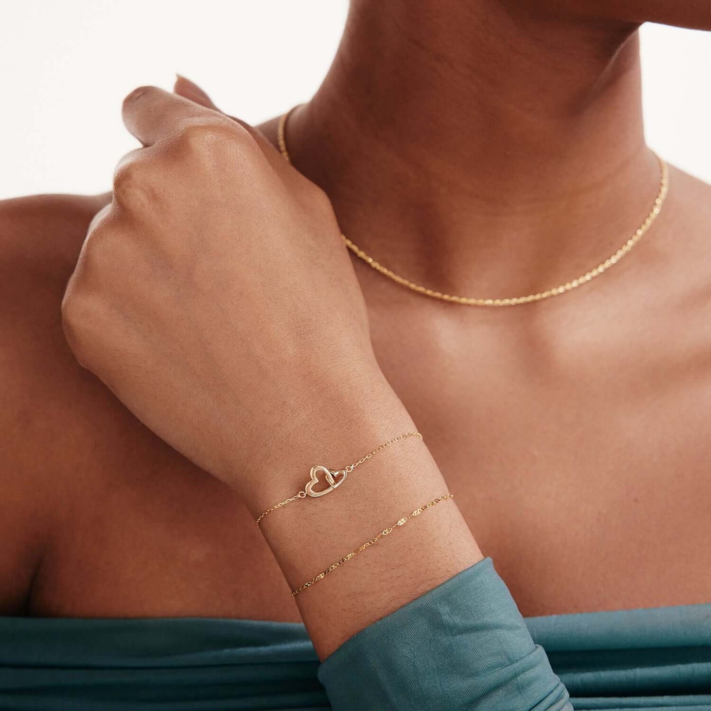 Verschlungene Herz-Armband