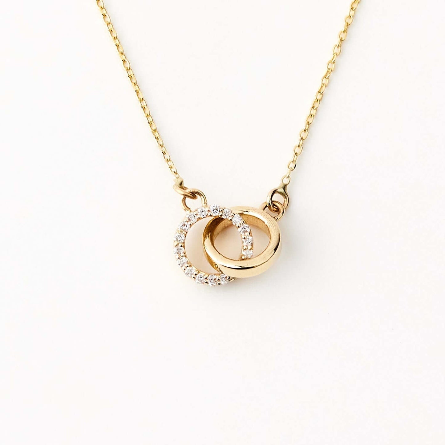 Diamant Verschlungene Kreis Halskette