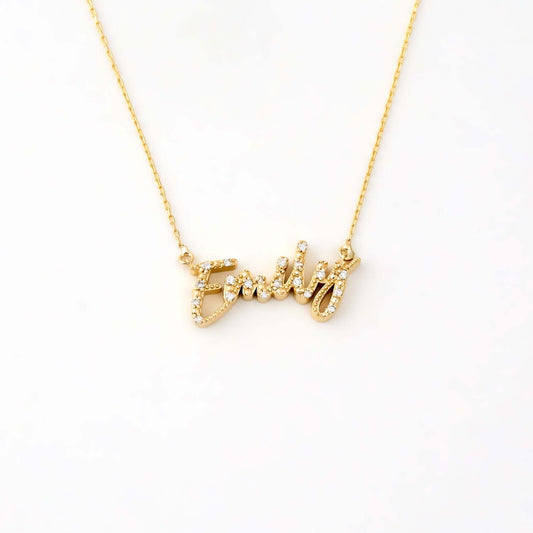 Diamant Script Namenskette