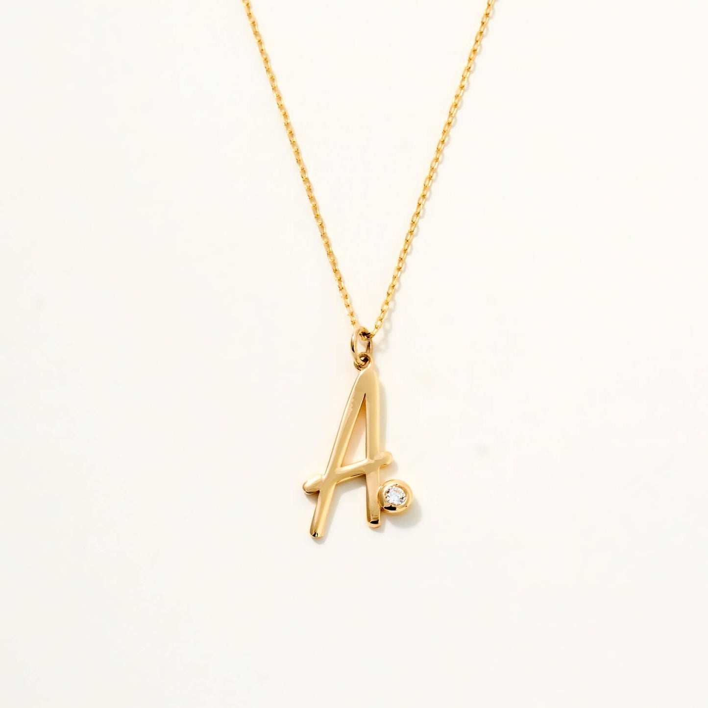 Bezel-Set Initialkette