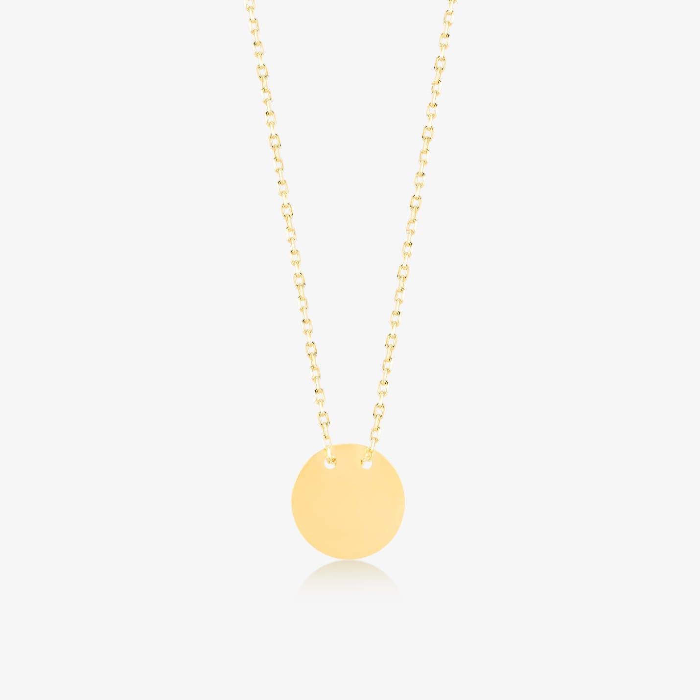 disc necklace made of 585 solid gold