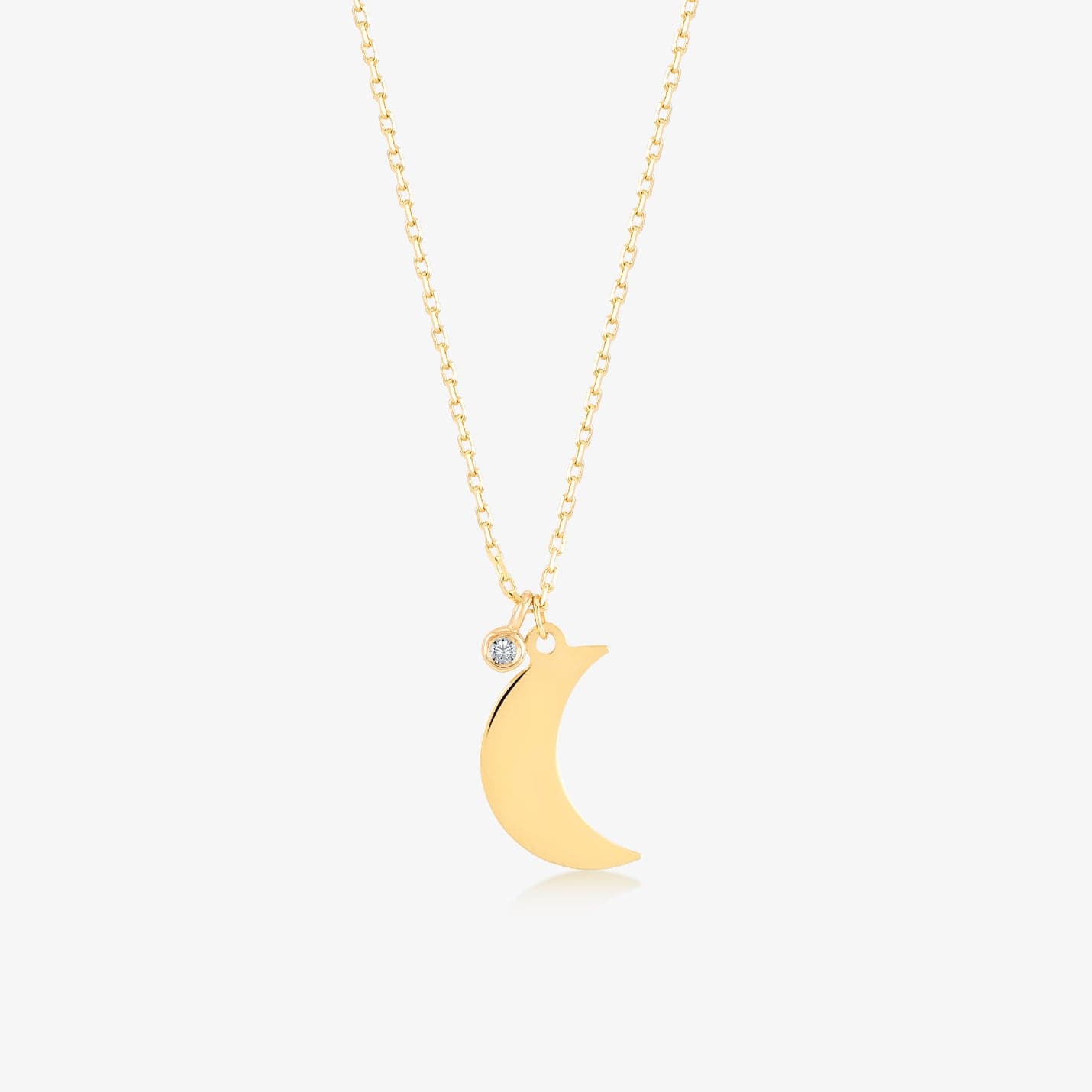 Diamant-Mond-Halskette