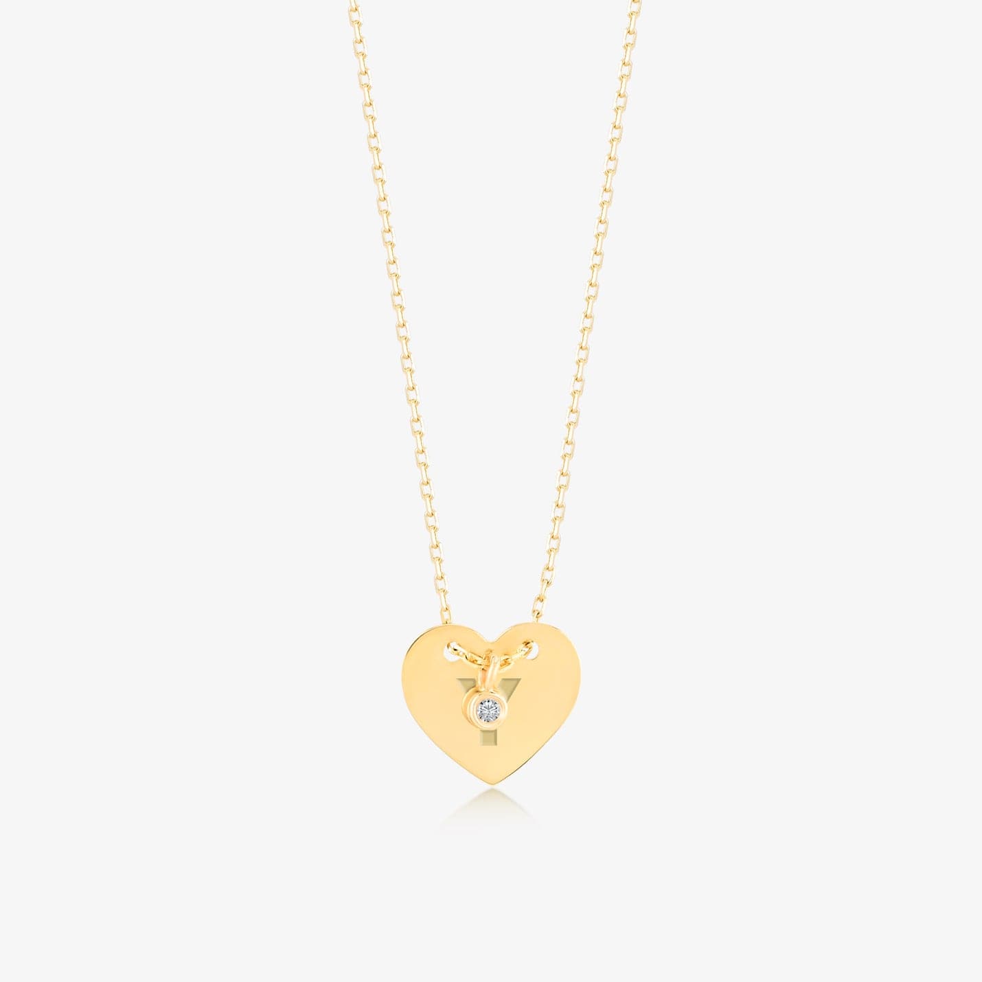 Diamant-Herz-Halskette