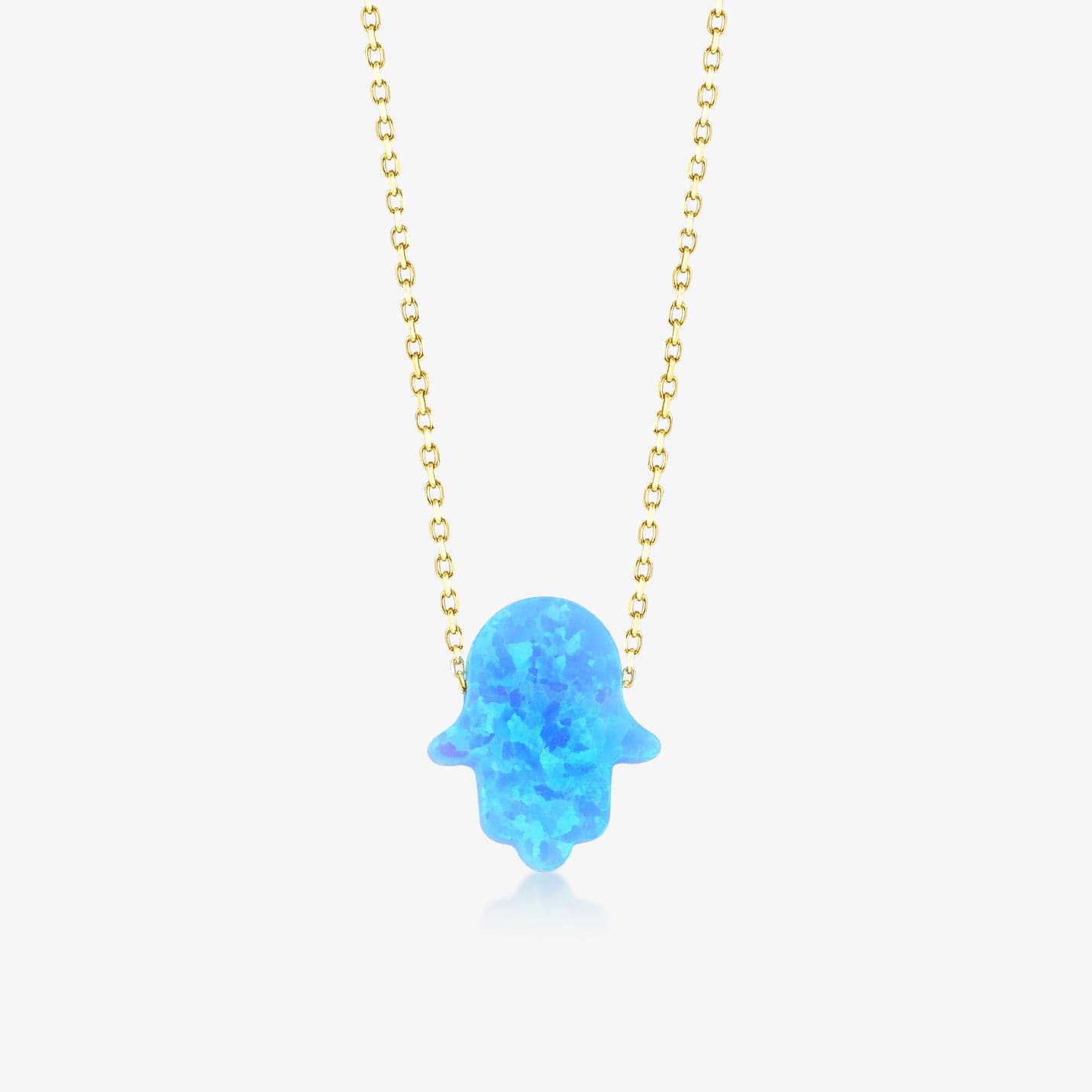 Opal Hamsa Hand Halskette