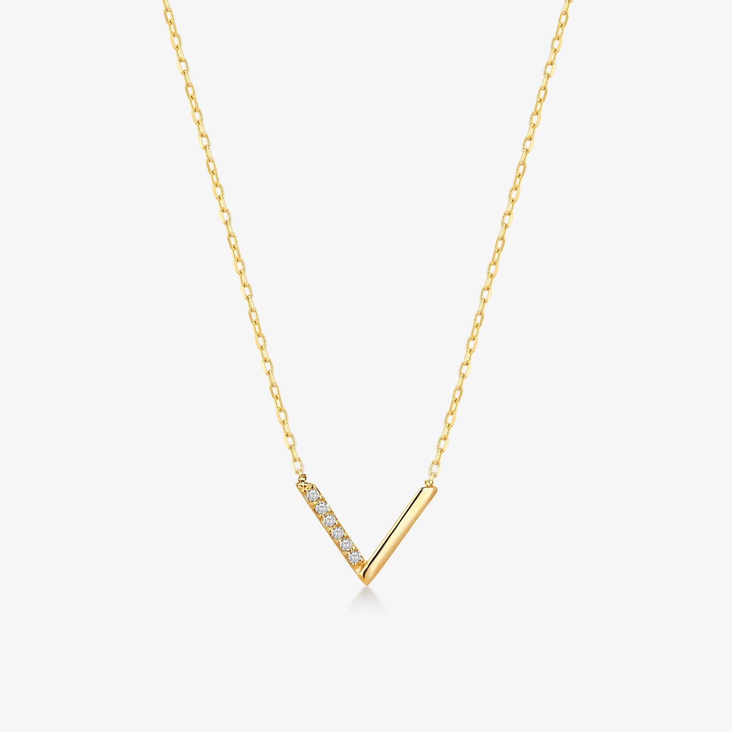 Diamant-Chevron-Halskette