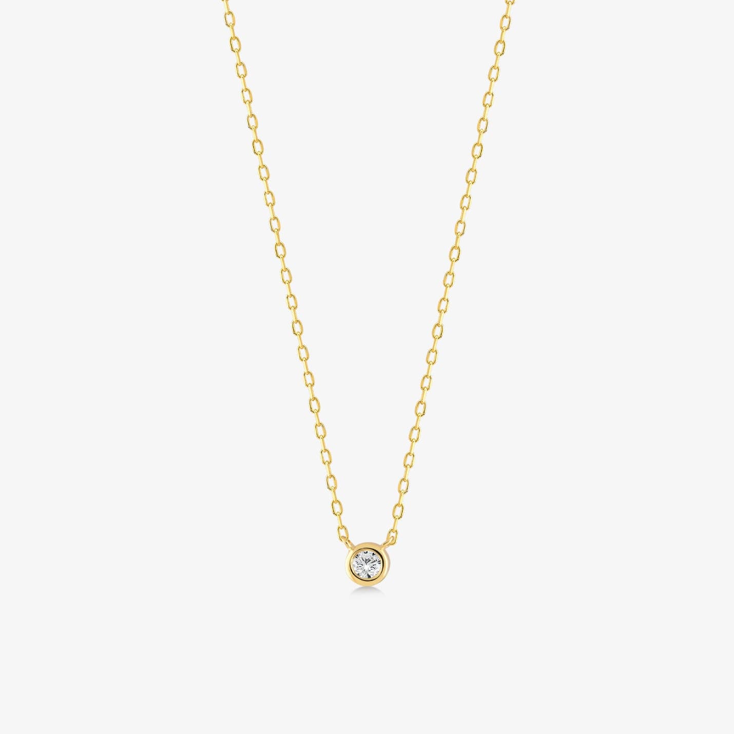 Collier de diamants avec lunette en or massif 585