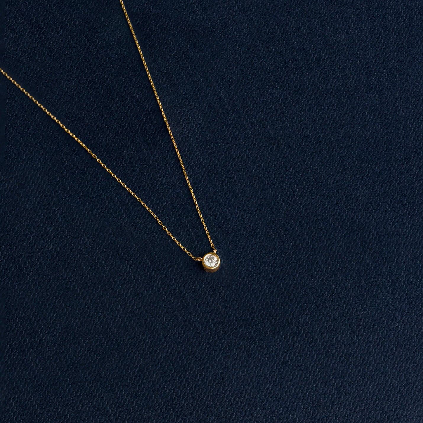 Diamant-Halskette mit Lünette