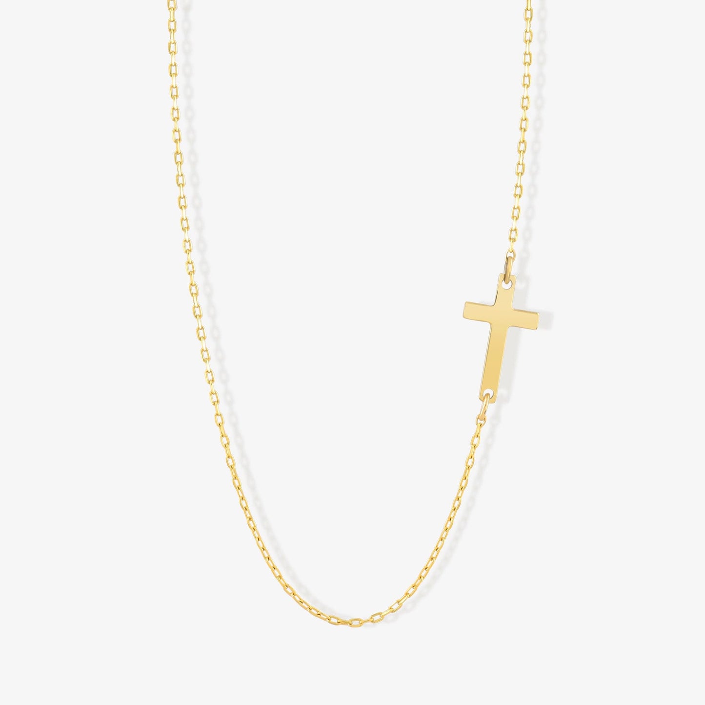 Seitliche Kreuz-Halskette