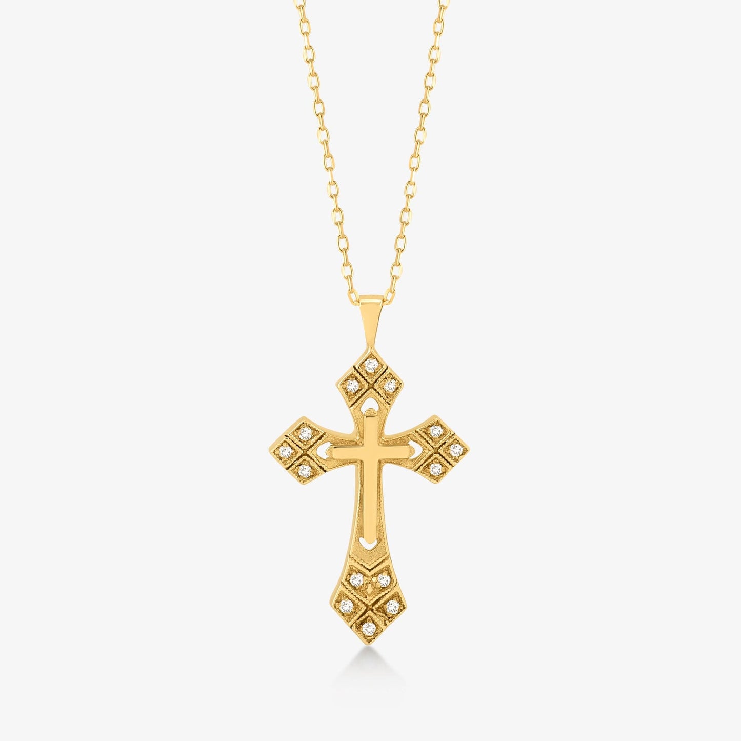 Gotisches Diamant-Kreuz-Halsband
