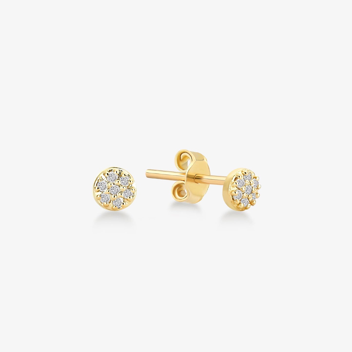 Diamantene Pave Dot-Ohrringe