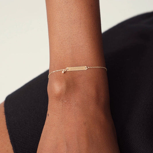 Gravierbares Diamant-Barrenarmband, verstellbar