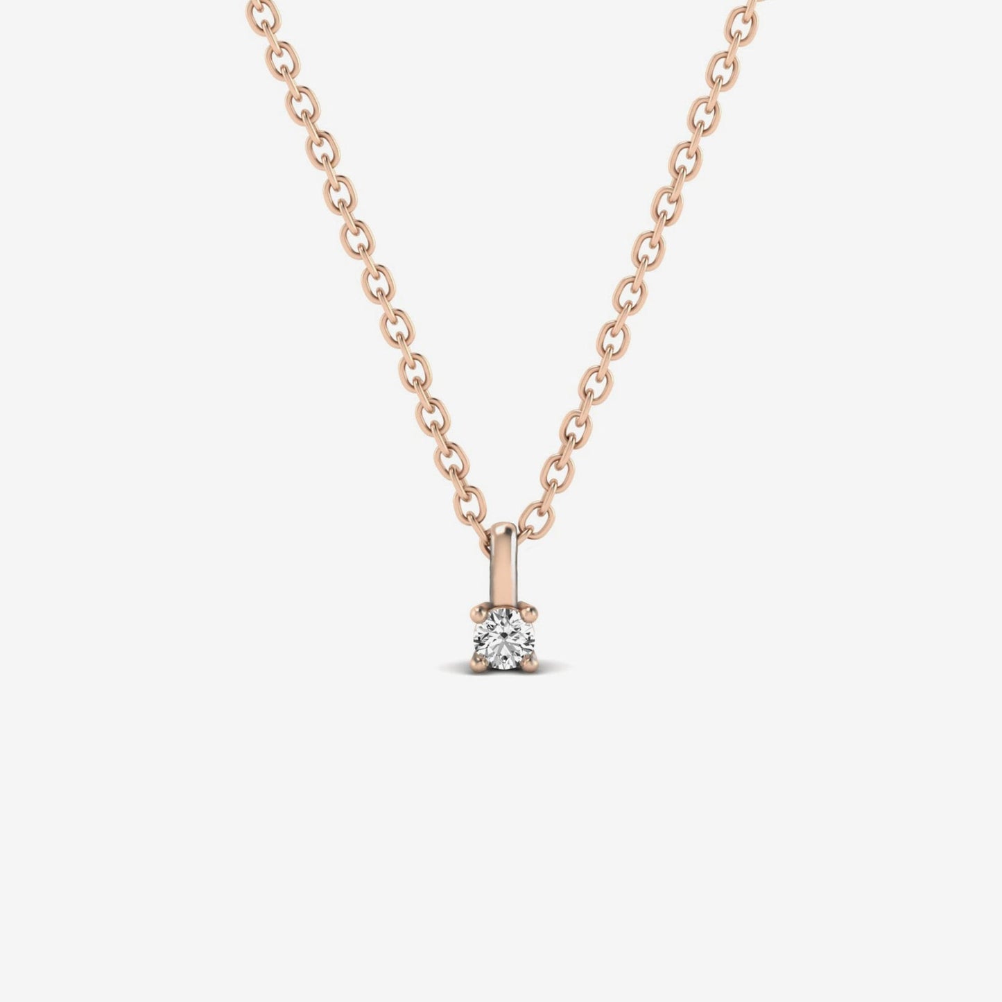 Runder 4-Stein-Diamant-Anhänger