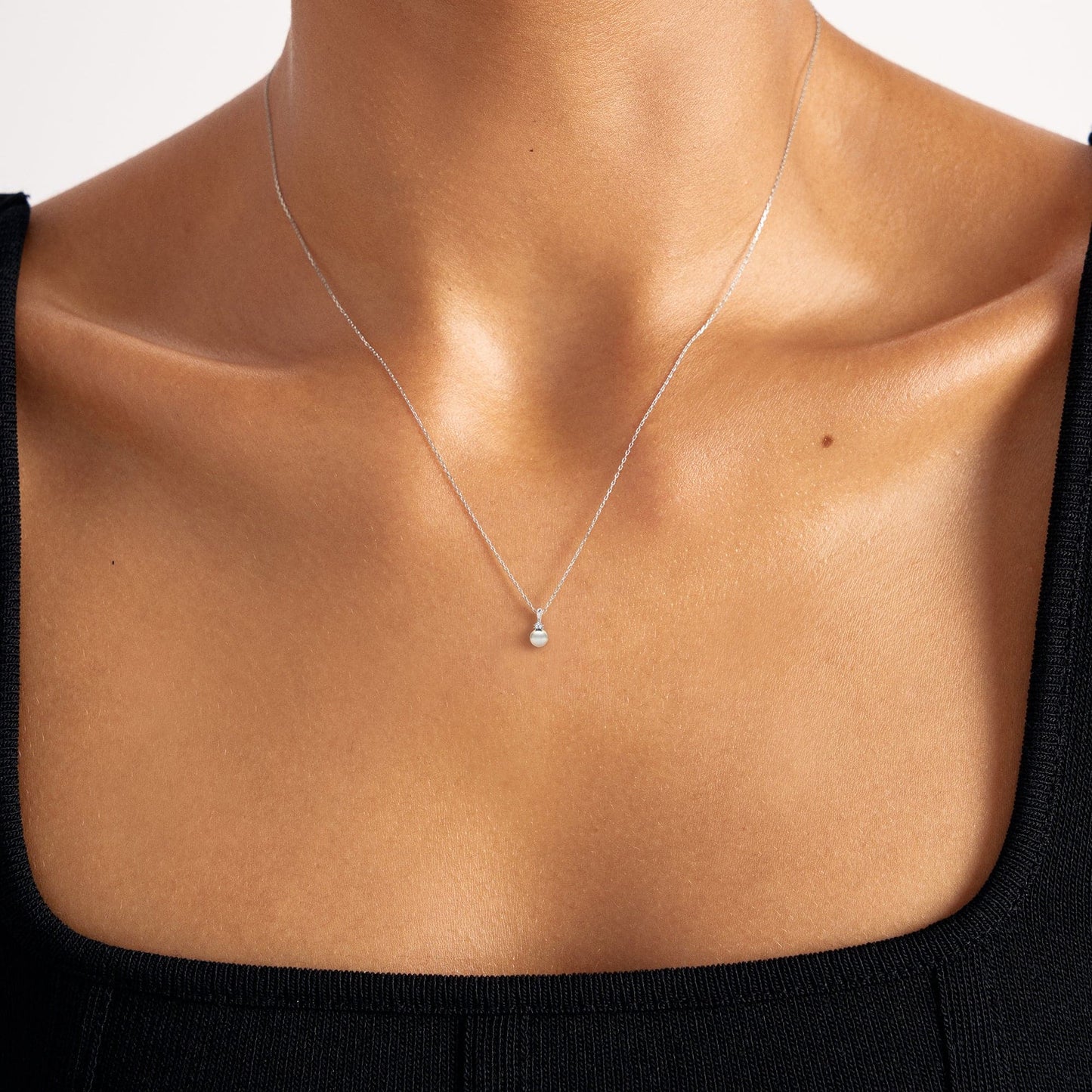 Diamant- und Süßwasserperlenkette