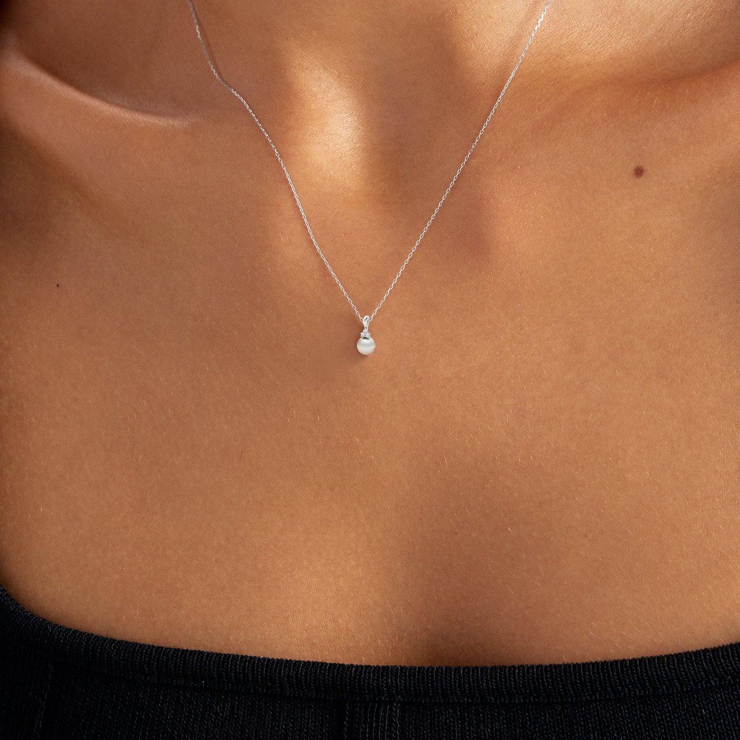 Diamant- und Süßwasserperlenkette
