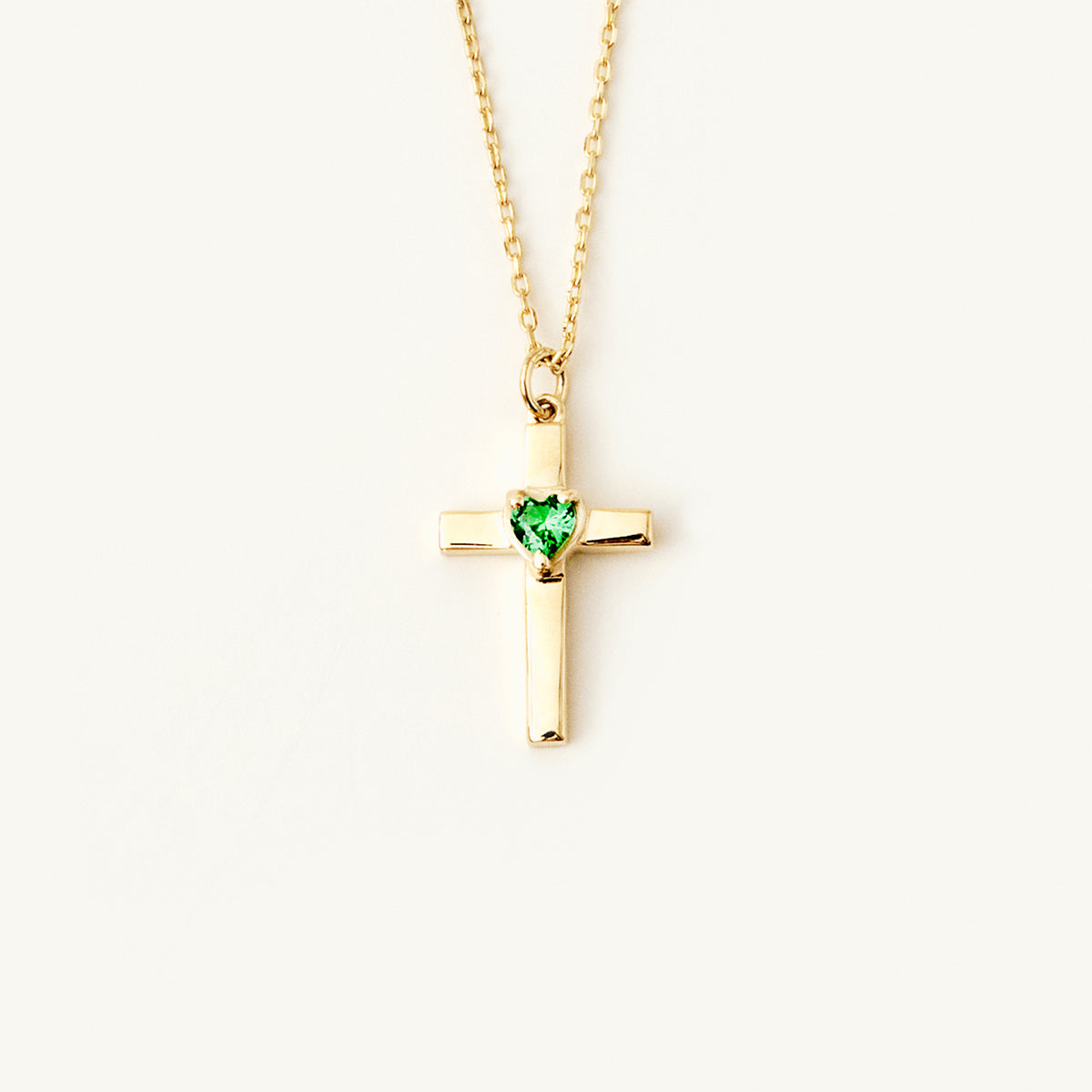 November Geburtsstein Herz Kreuz Anhänger Halskette