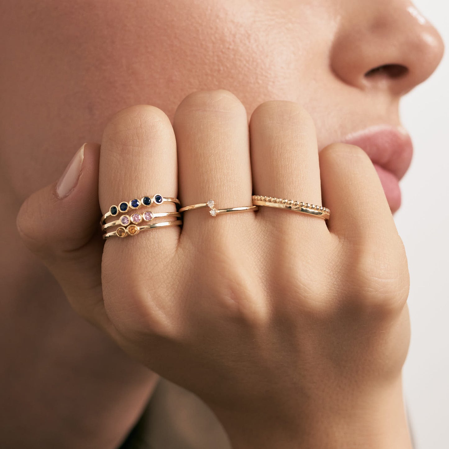 Diamant Stapelring