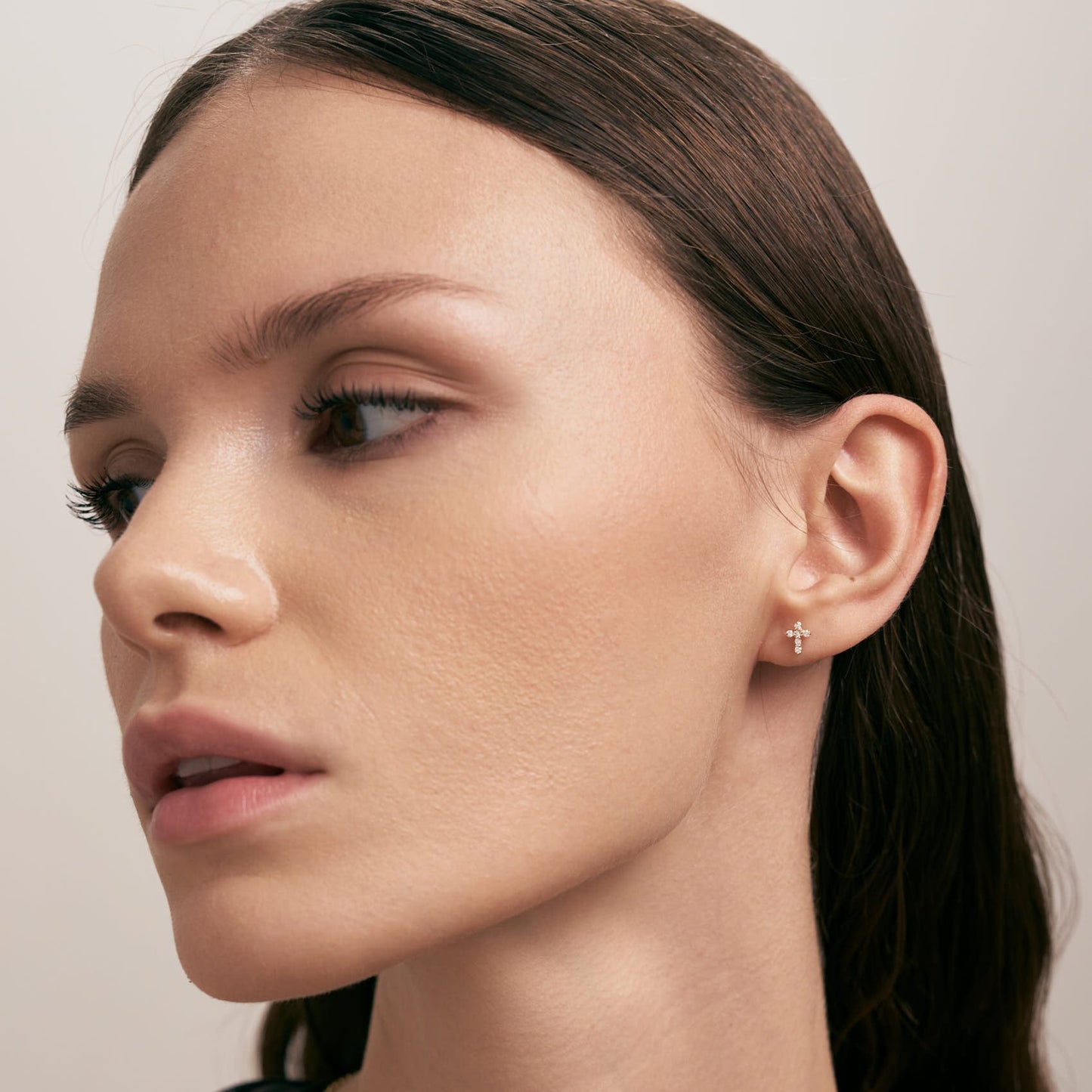 Diamantkreuz Ohrringe