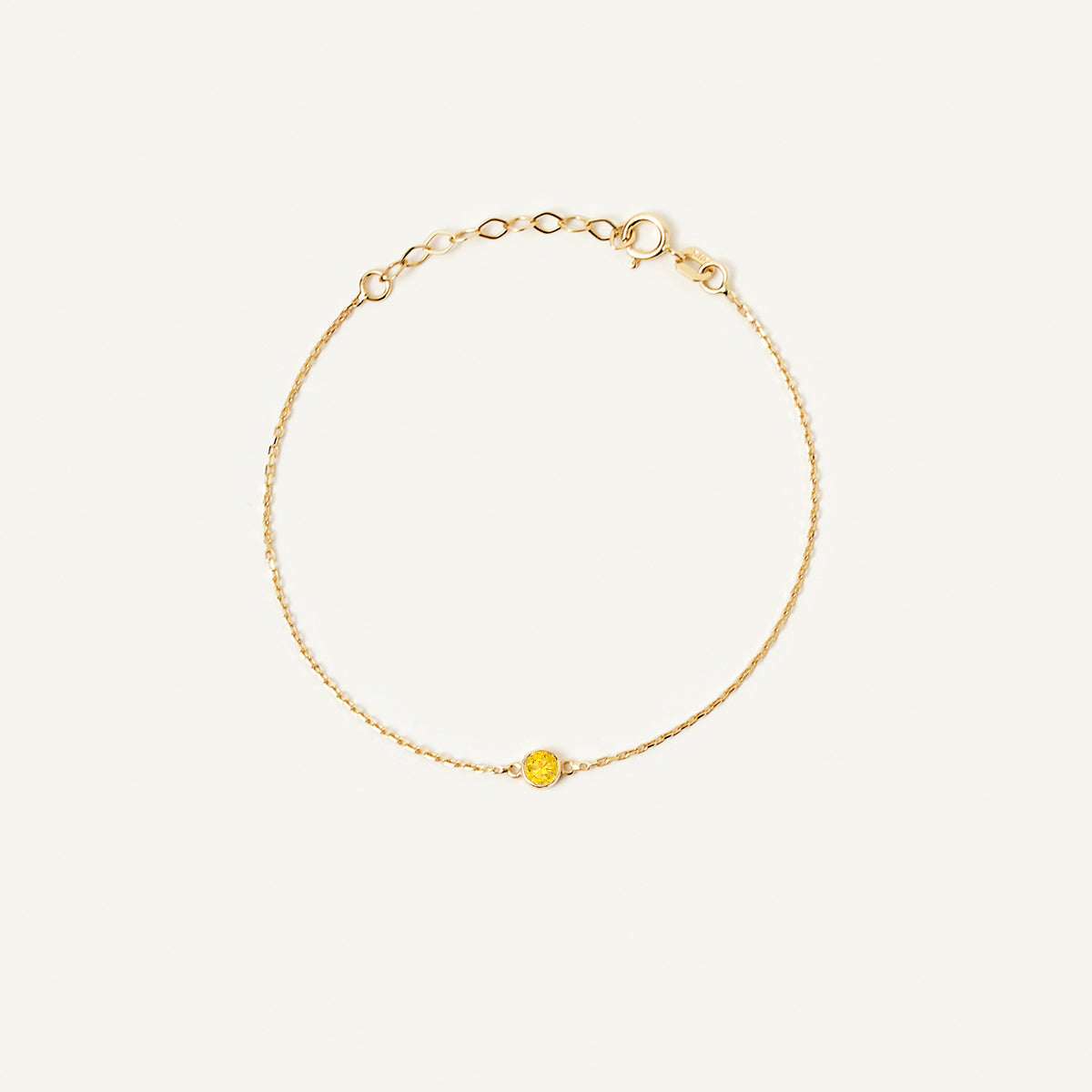 November Solitär Geburtsstein Lünette Armband