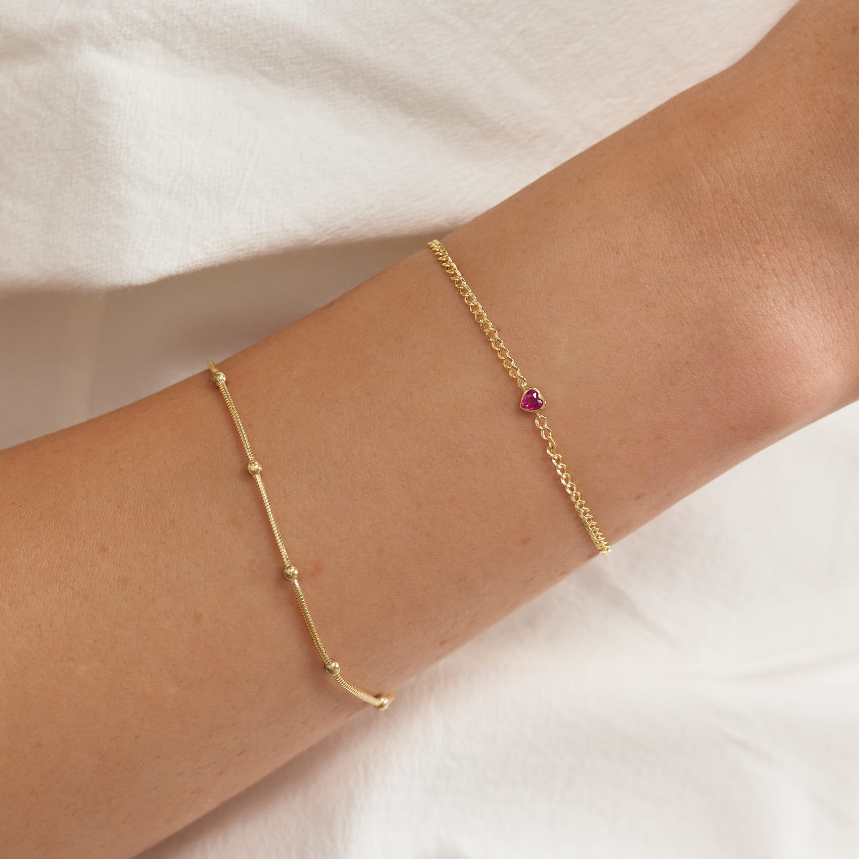 Geburtsstein Herz Armband