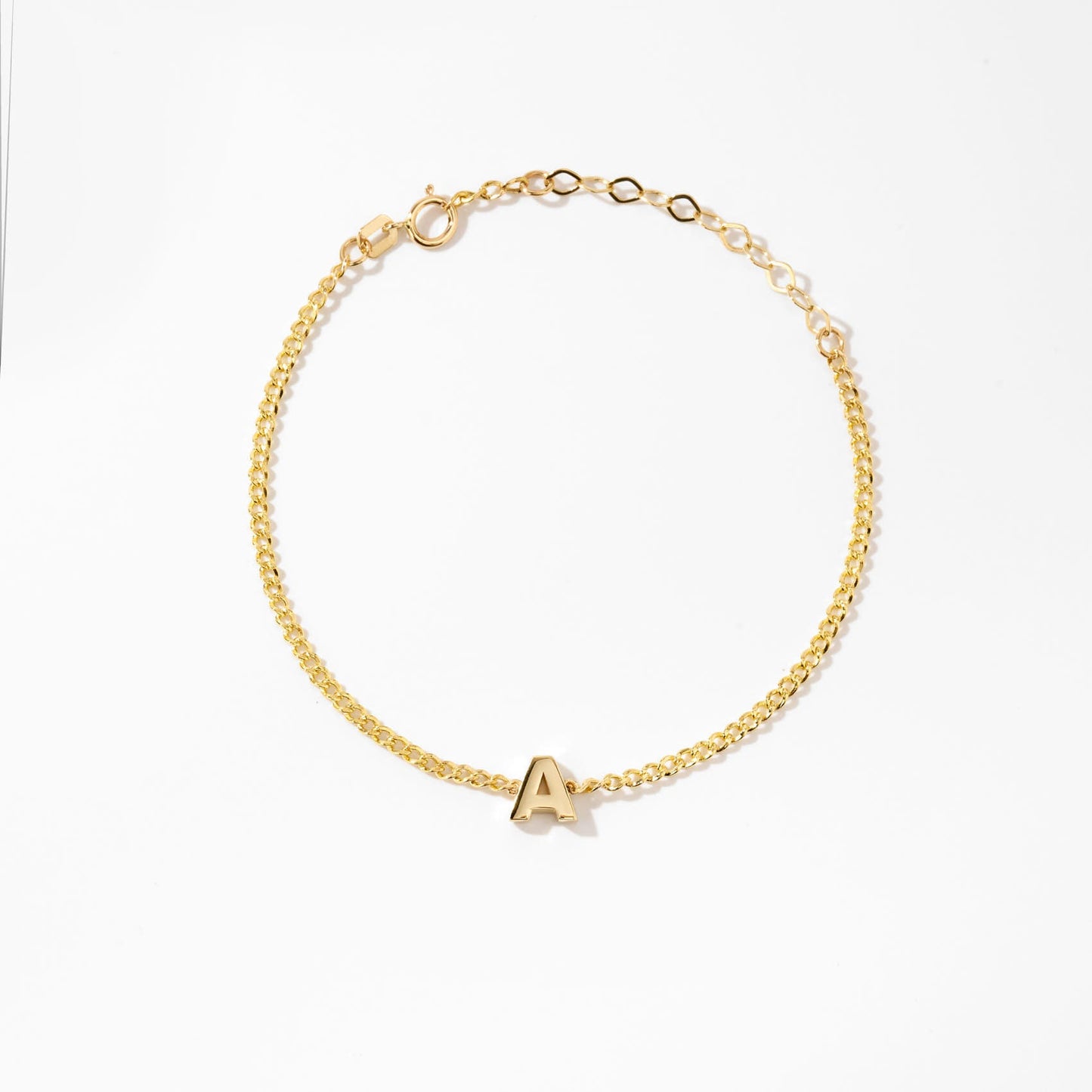 Initial Curb Chain Armband