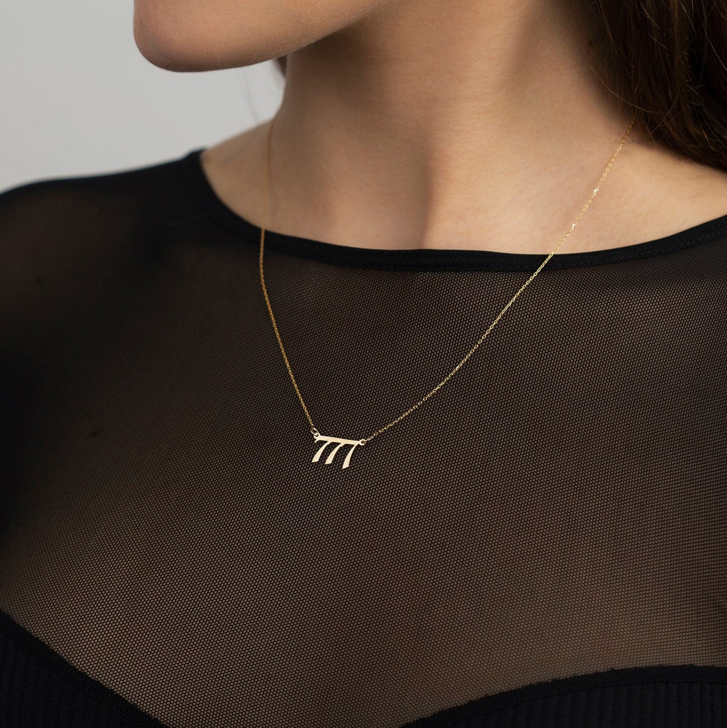 Collier chiffre angélique en or 585