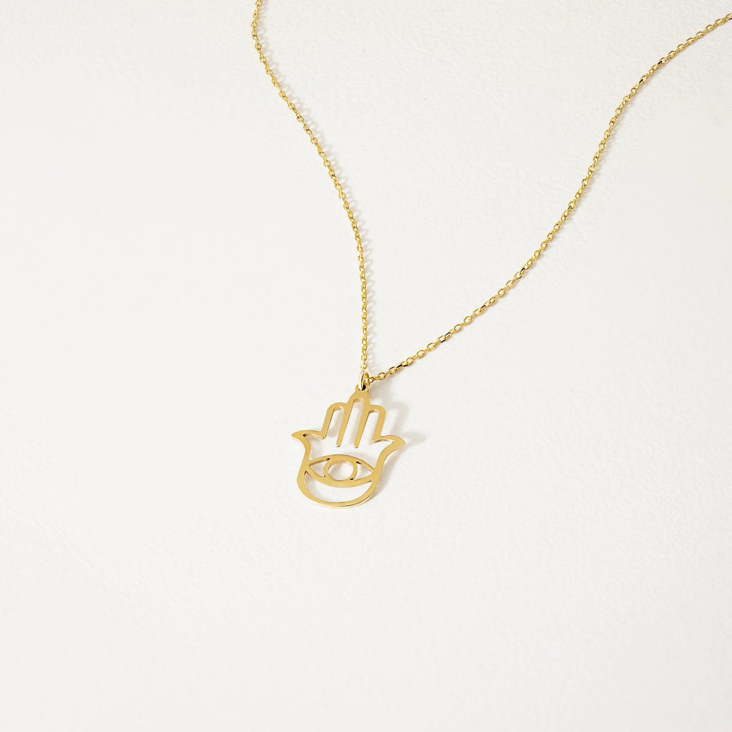 Hamsa Hand Evil Eye Halskette