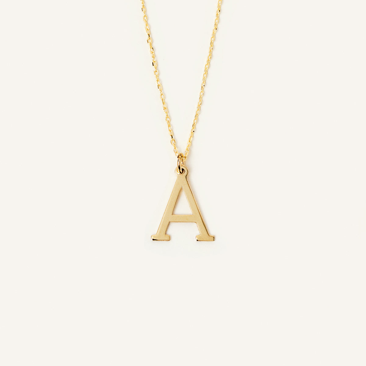 Personalisierte zierliche Initial-Anhänger-Halskette