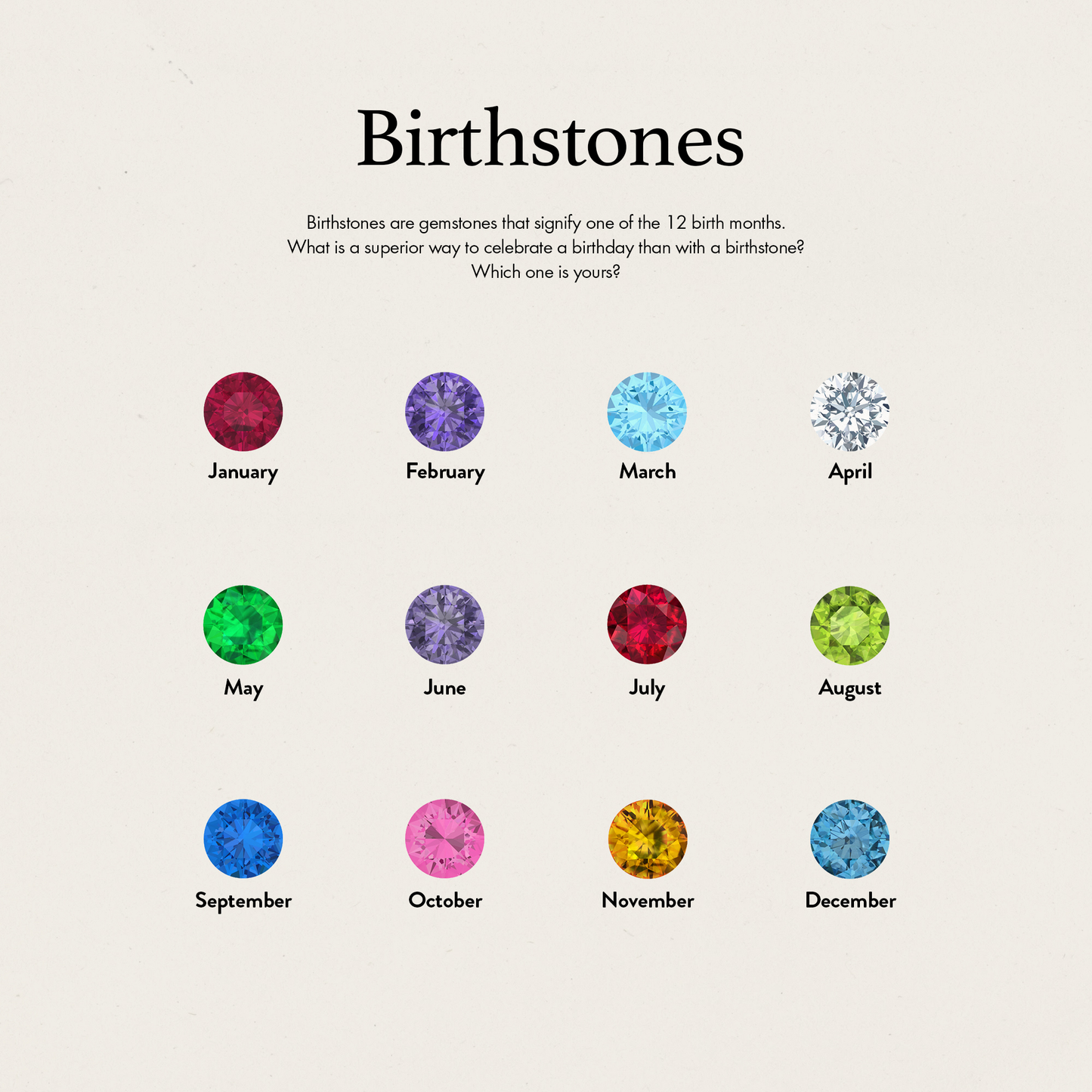 Dreistein-Geburtssteinring