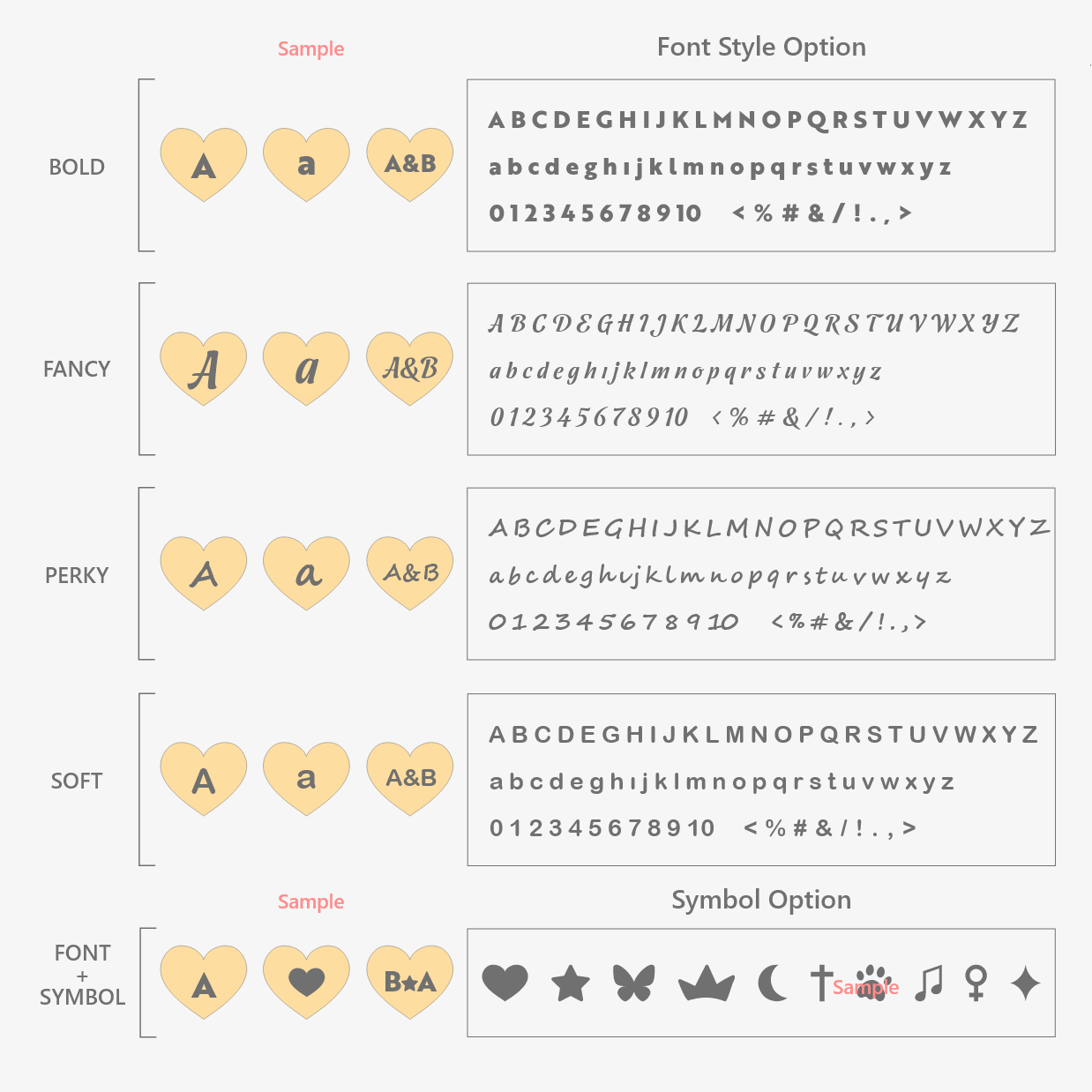 Custom Puffed Heart Halskette