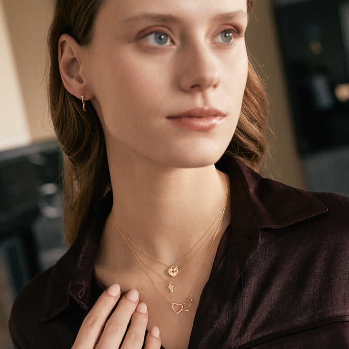 Tiny Diamond Cross Necklace