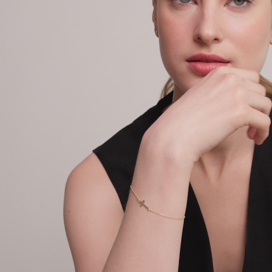 Rolo Link -Kettenarmband - Gelin -Diamant