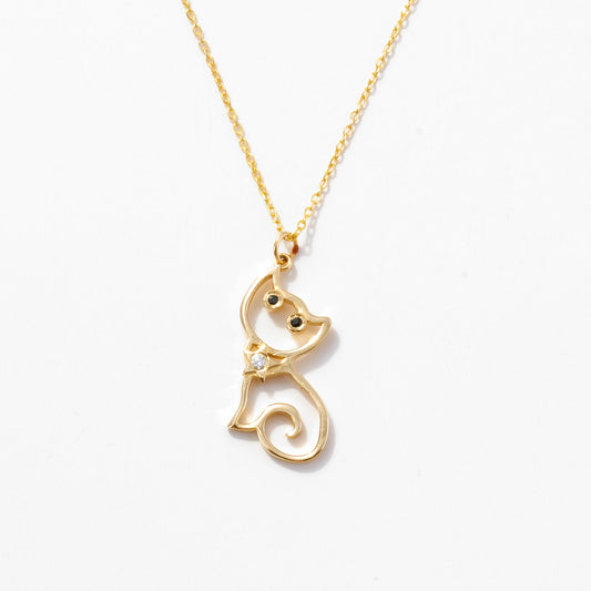 Diamant Kitty Katze Halskette