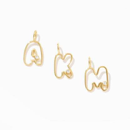 Diamant Buchstabe A Charm