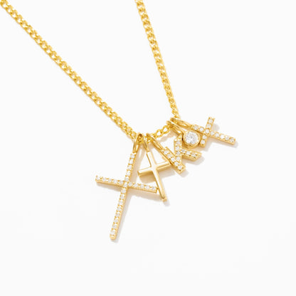 Diamantkreuzanhänger