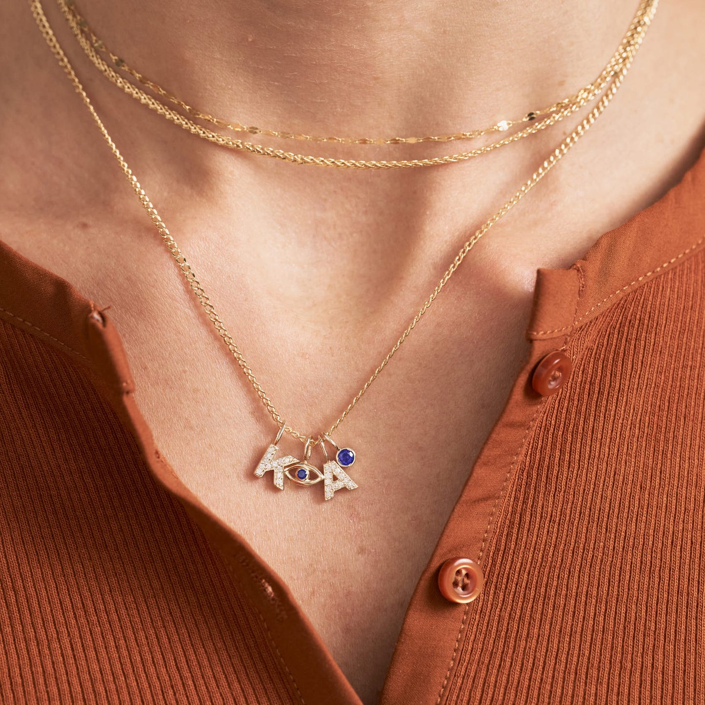 Diamant Buchstaben Charm