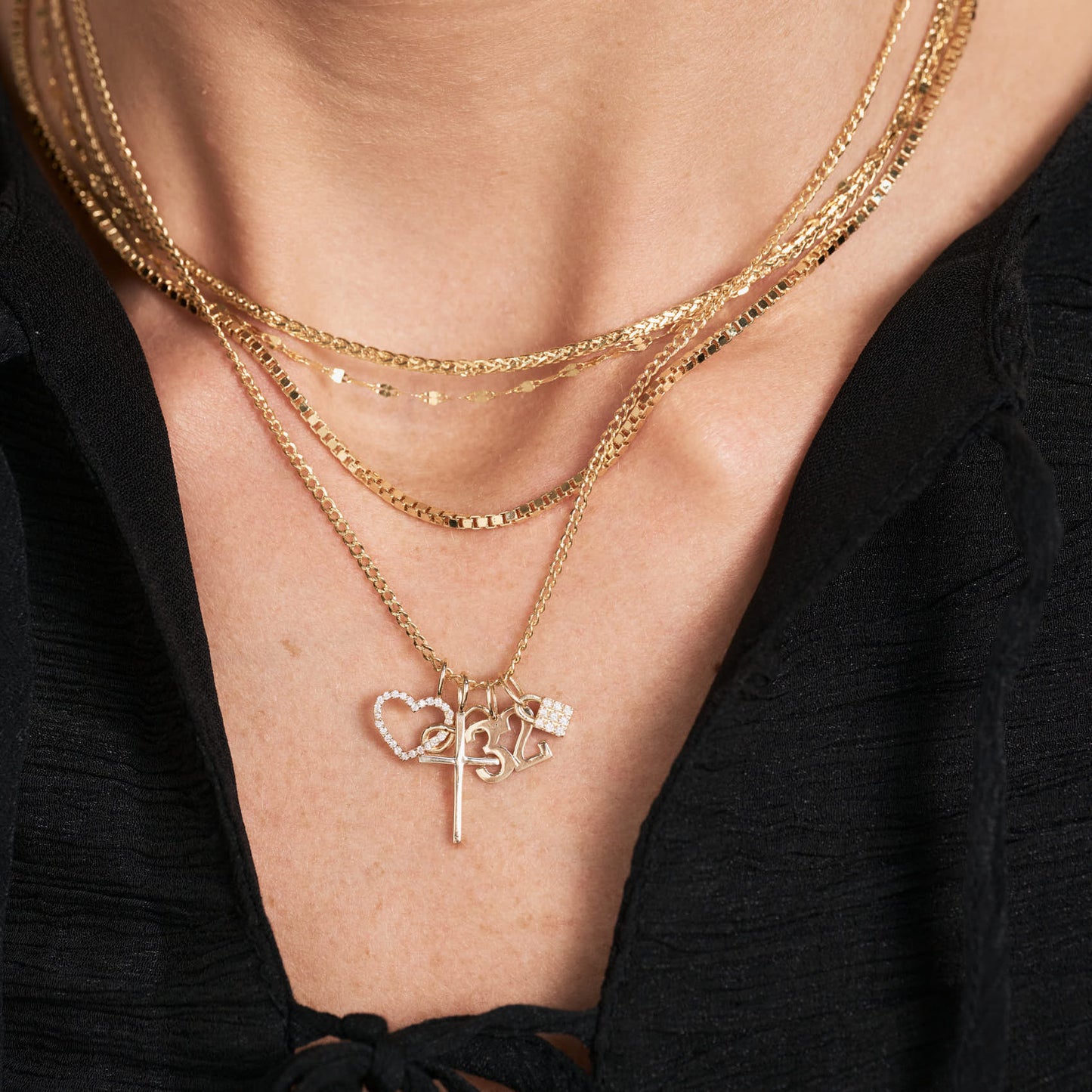 Diamant Herz & Unendlichkeitsanhänger