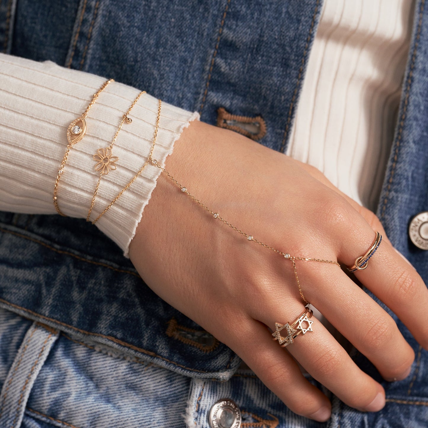Diamantring mit Davidstern