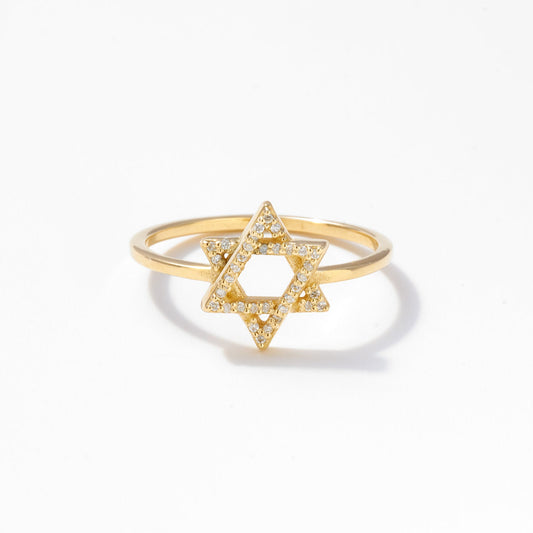 Diamantring mit Davidstern