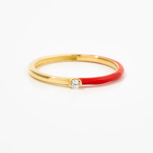 Diamant-Emaille-Ring