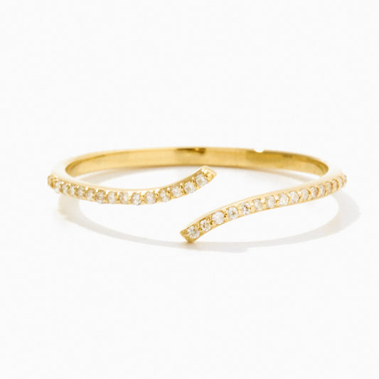 Offener Diamant-Krallenring