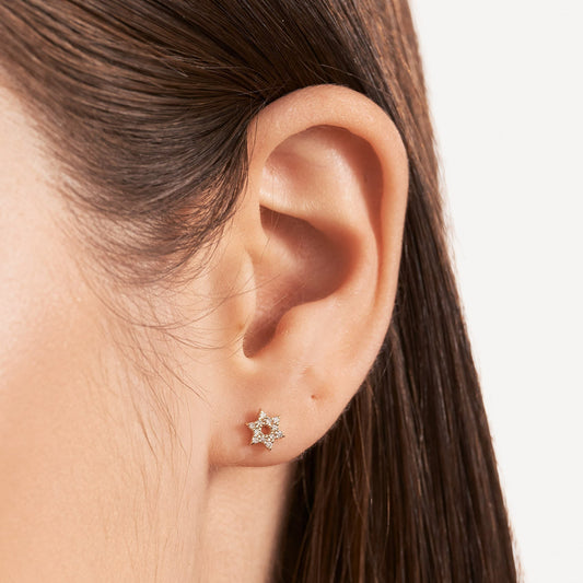 Diamant Davidstern Ohrringe