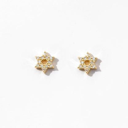 Diamant Davidstern Ohrringe
