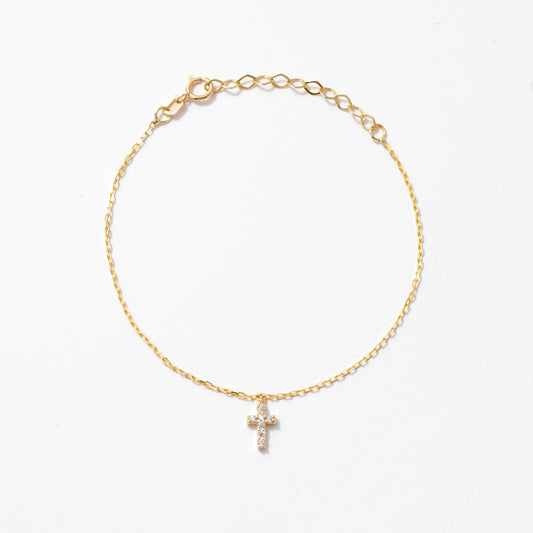 Diamantkreuz-Charm-Armband