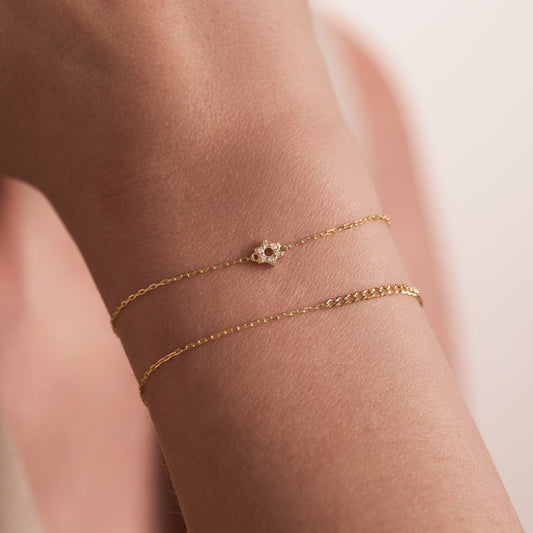 Jüdisches Armband mit Diamanten und Davidstern