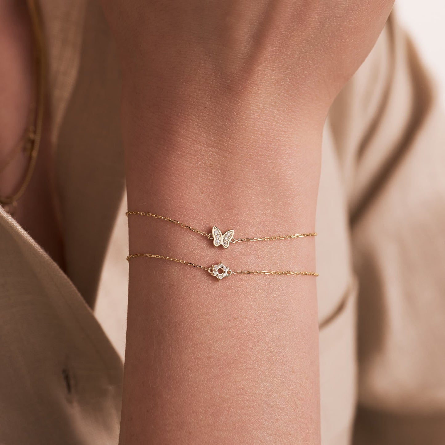 Schmetterlings-Diamantarmband